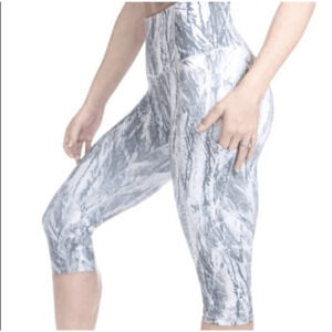 P’Tula Women's Cropped Chandre Birch High Waisted Side Pocket Leggings Size Smal